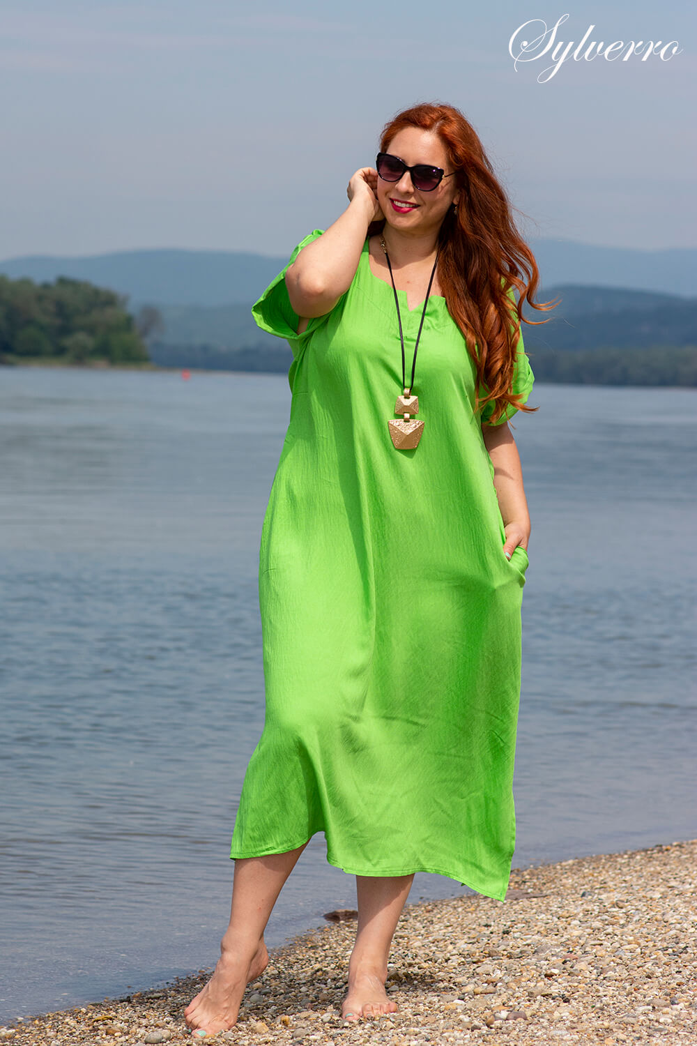 Dzsindzser Rochie maxi cu buzunare