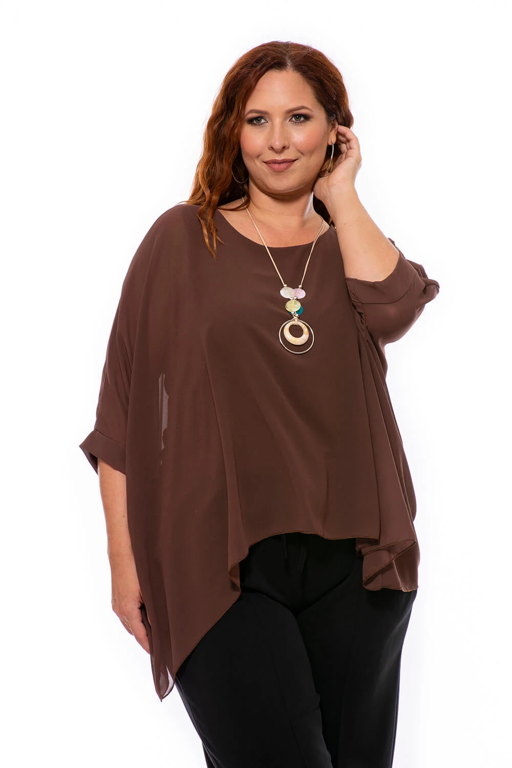 Emerka Bluză elegantă italiană oversize